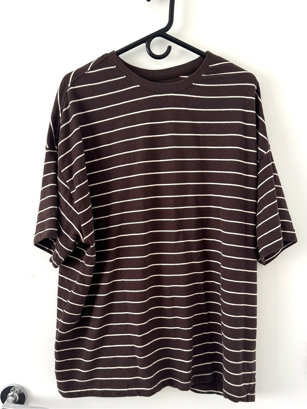 George brown striped shirt